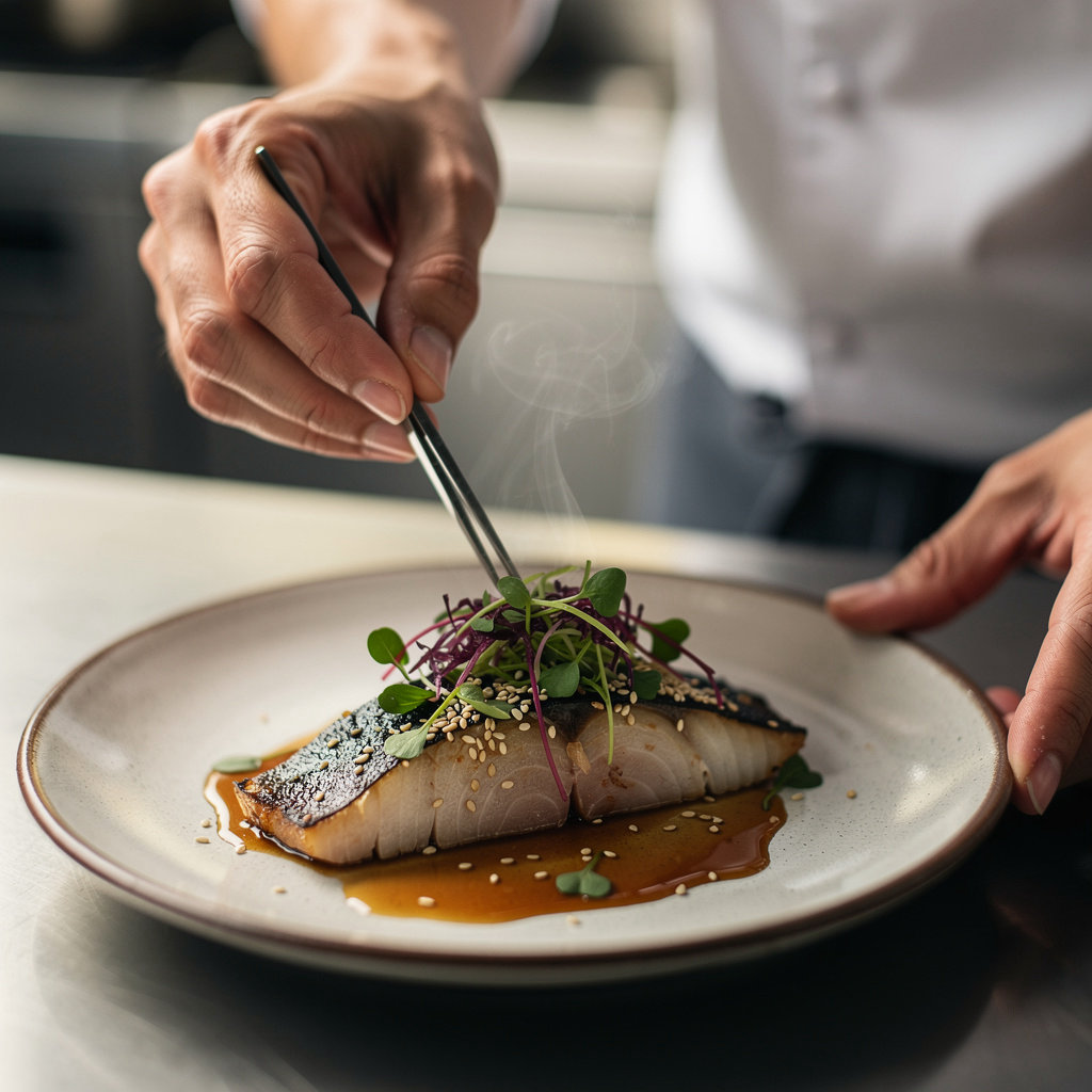 MIZU chefs preparing fresh sushi and Korean BBQ with care in our Mission Beach kitchen